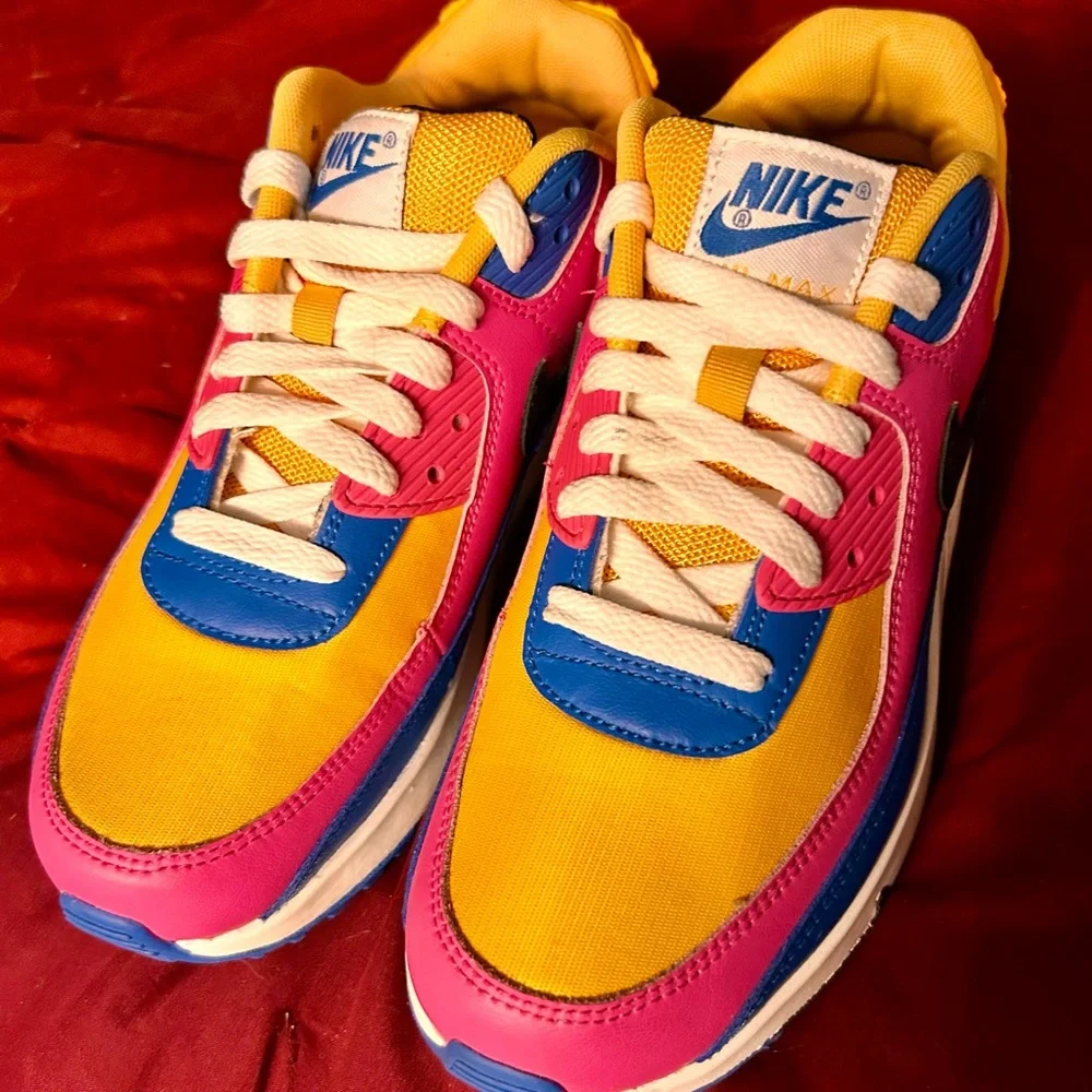 Nike Kids Air Max Sneakers - Pink, Blue, Yellow - Picture 3 of 8